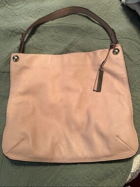 Vince Camaro Soft Pebbled Leather Shoulder Bag in Light Pink